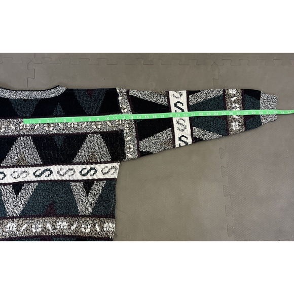 Vintage Expressions Geometric Pullover Sweater Men's Medium Crew Neck Grandpa FS - Picture 11 of 11